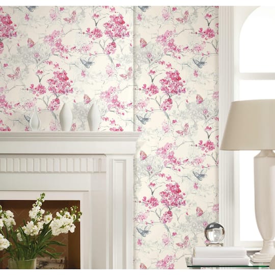 RoomMates Cherry Blossoms Peel & Stick Wallpaper